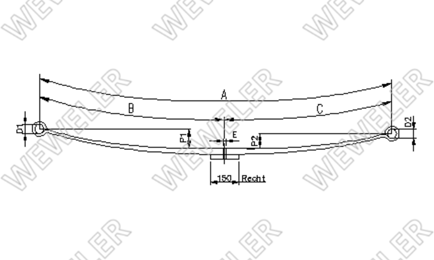 DAF Resor Przedni 1-piórowy F017T753ZA75