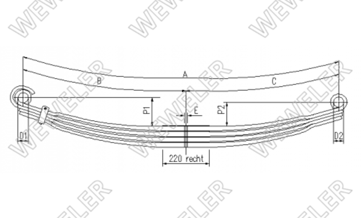 DAF Resor Tylny 4-piórowy F017T760ZA75
