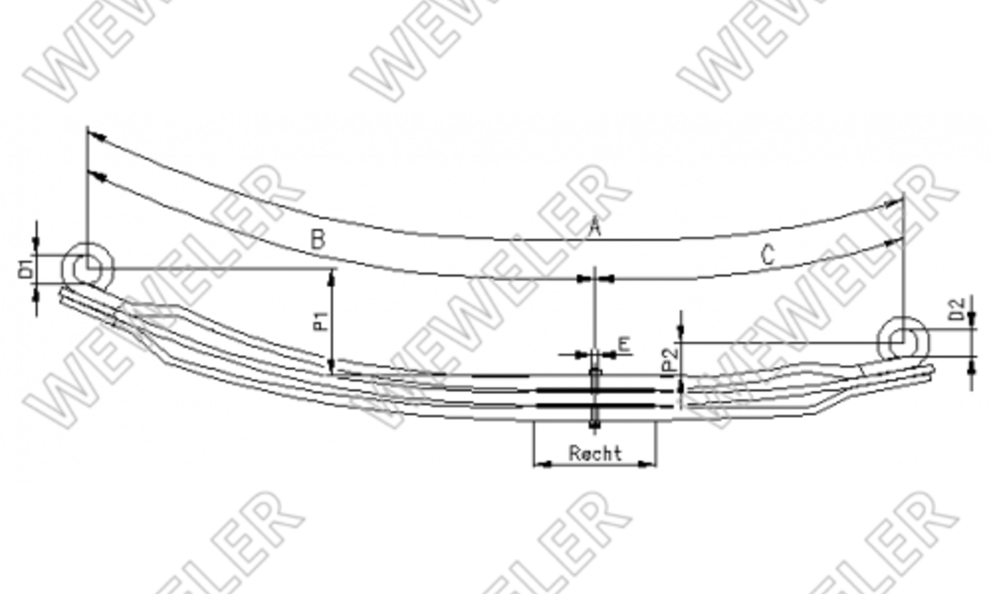 DAF 55LF Resor Tylny F017T854ZA75