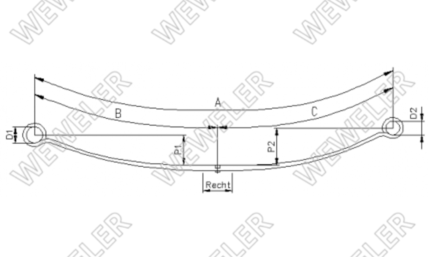 Ford Transit (2) 300/330 Resor Tylny 1-pióro F037T272ZA75A