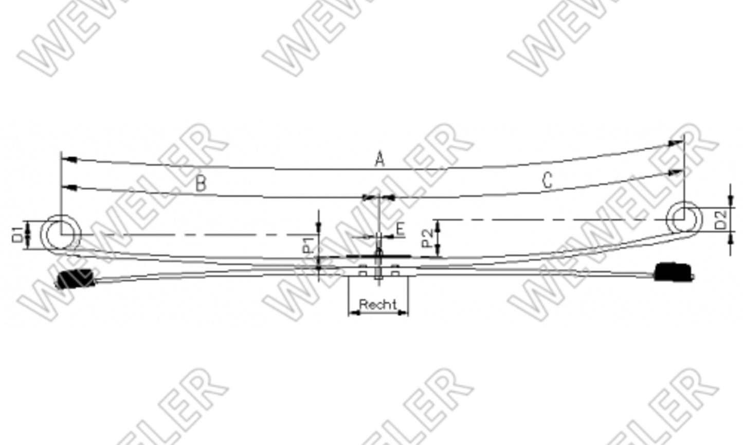 Ford Transit Resor Tylny 2-piórowy F037T276ZA75A