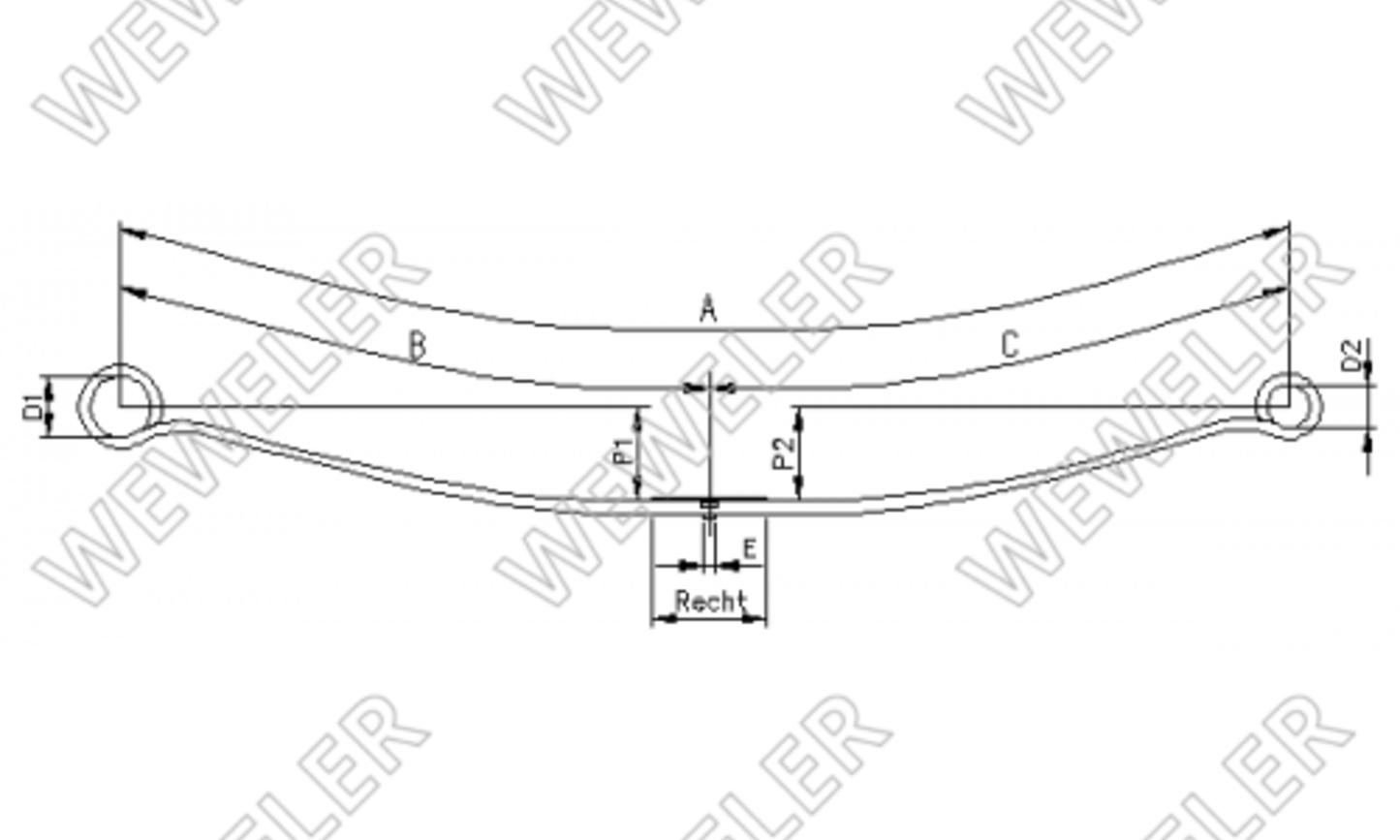 Ford Transit Resor Tylny 1-piórowy F037T346ZA75