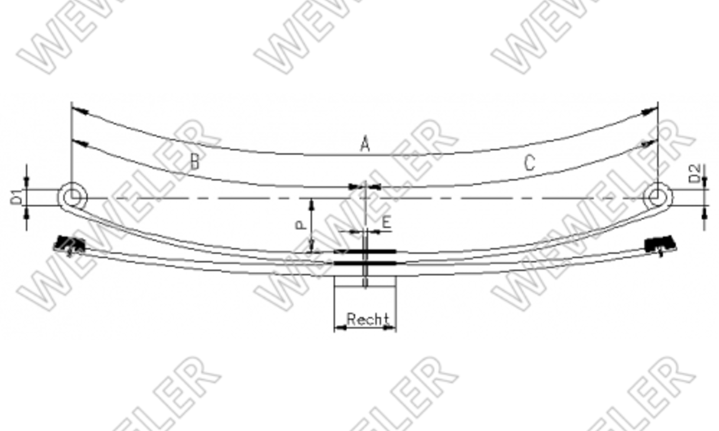 Iveco Tector Resor Tylny F011T432ZA75