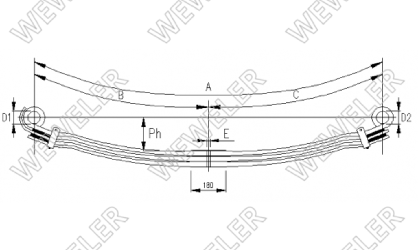 MAN TGA Resor Przedni 3-piórowy F088T369ZA75