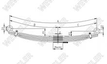 MAN TGA Resor Przedni 4-piórowy Asym. F088T411ZA75