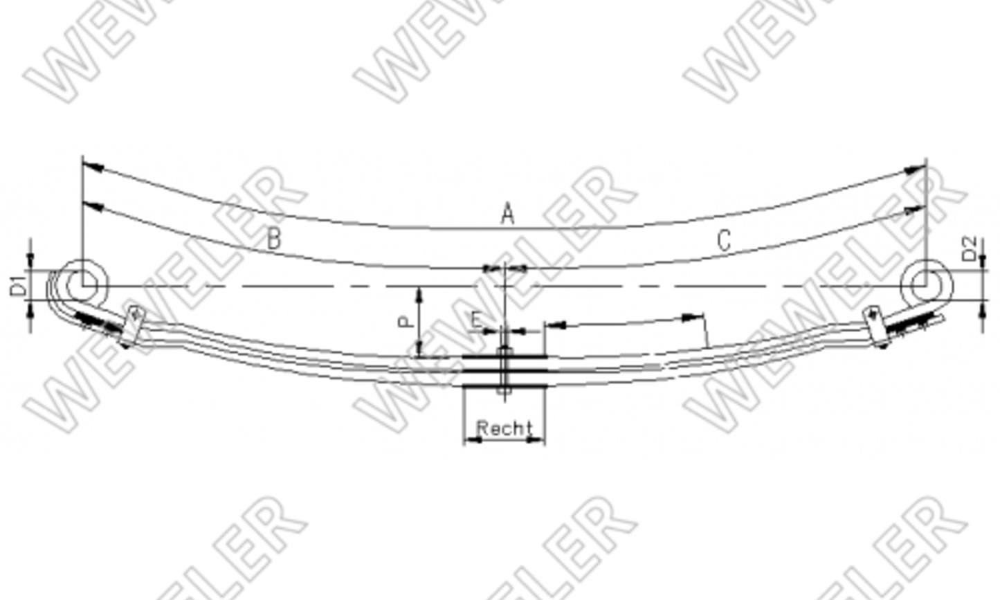 MAN TGA Resor Przedni 2 Piórowy F088T455ZA75