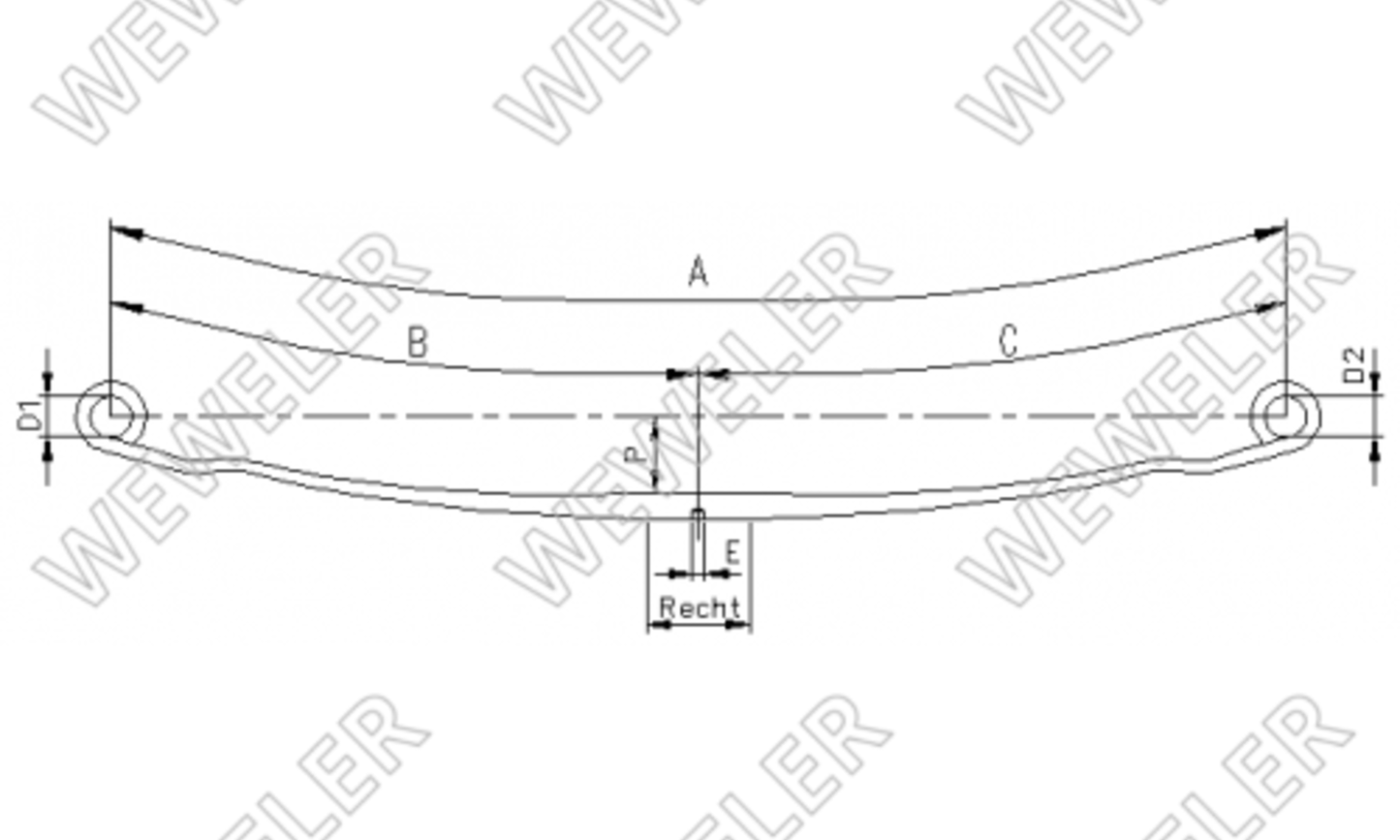 MAN Resor Przedni 1-piórowy TGA/tgx/TGS F088T479ZA75A