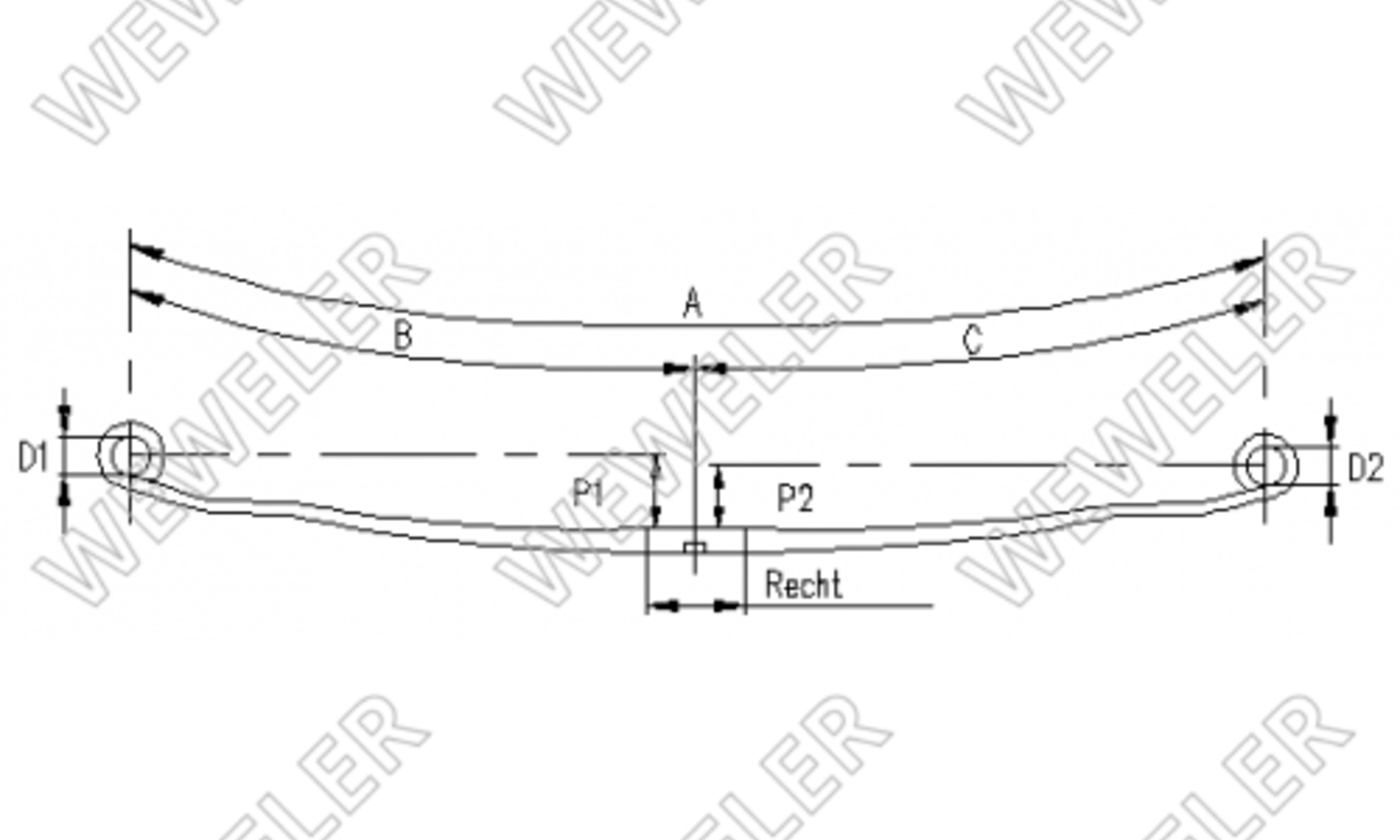 MAN TGM Resor Tylny 1-piórowy F088T368ZA75