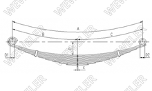 Mercedes Resor Przedni 10-piórowy A020T695ZA75