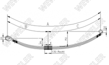 Mercedes Resor Przedni 3-piórowy F020T443ZA75