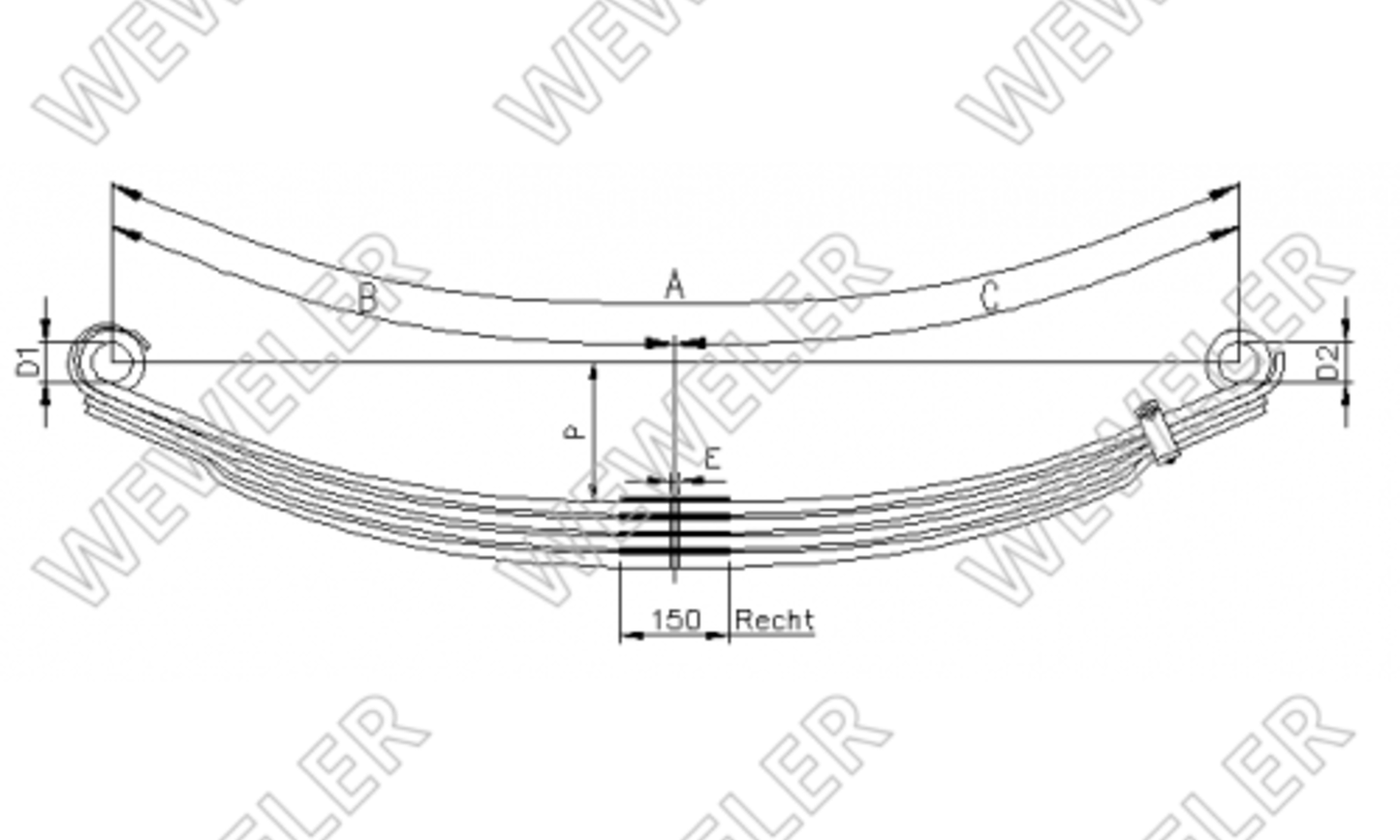 Mercedes Resor Przedni 4-piórowy F020T517ZA75