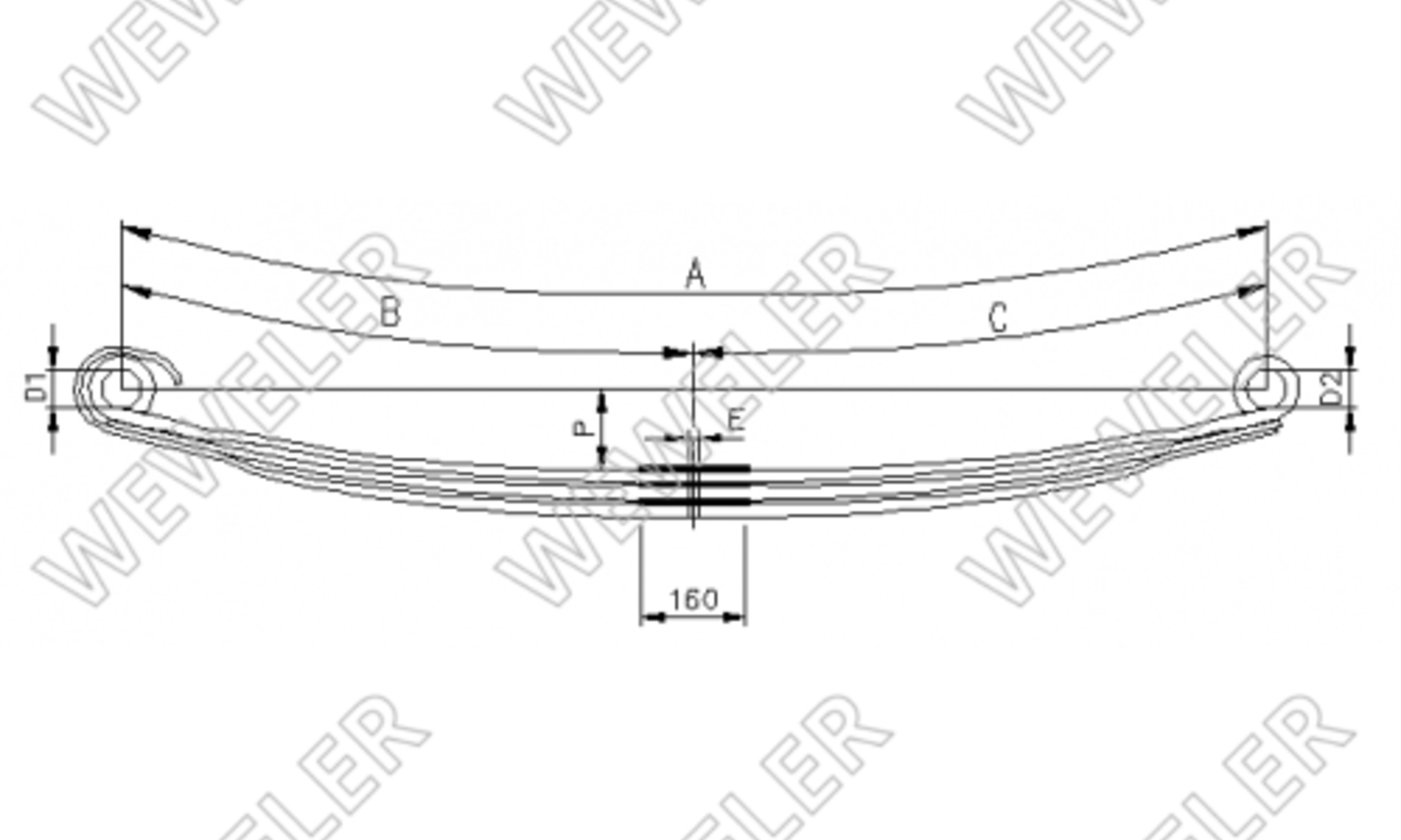 Mercedes Resor Przedni 3-piórowy F020T665ZA75