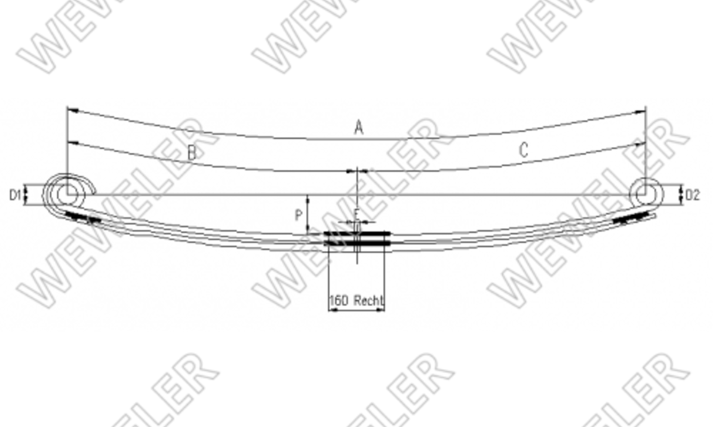 Mercedes Actros/Atego/Axor Resor Przedni 2-p F020T709ZA75A