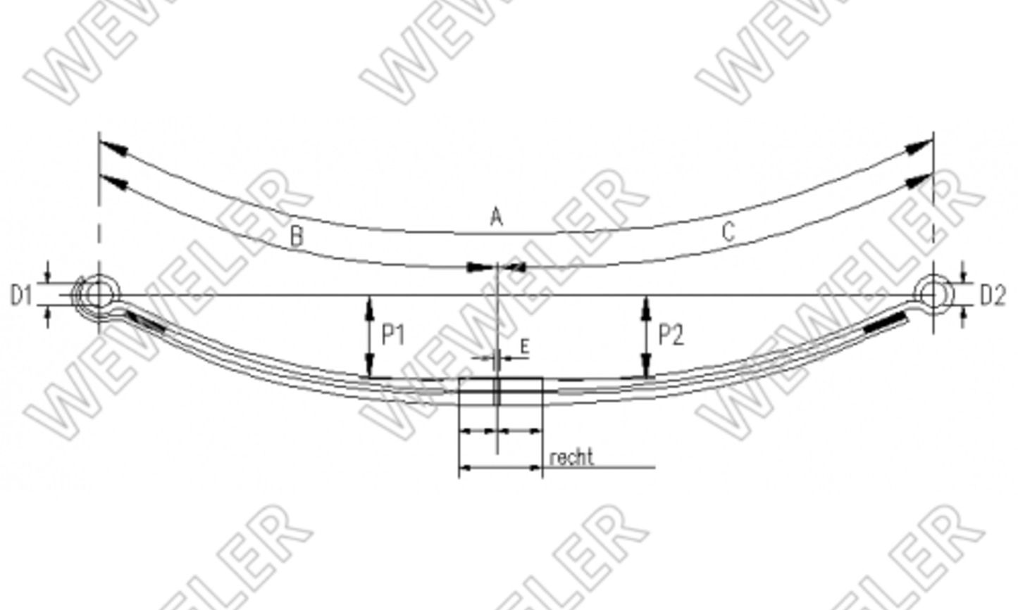 Mercedes Atego 915-1317 Resor Przedni F020T777ZA75