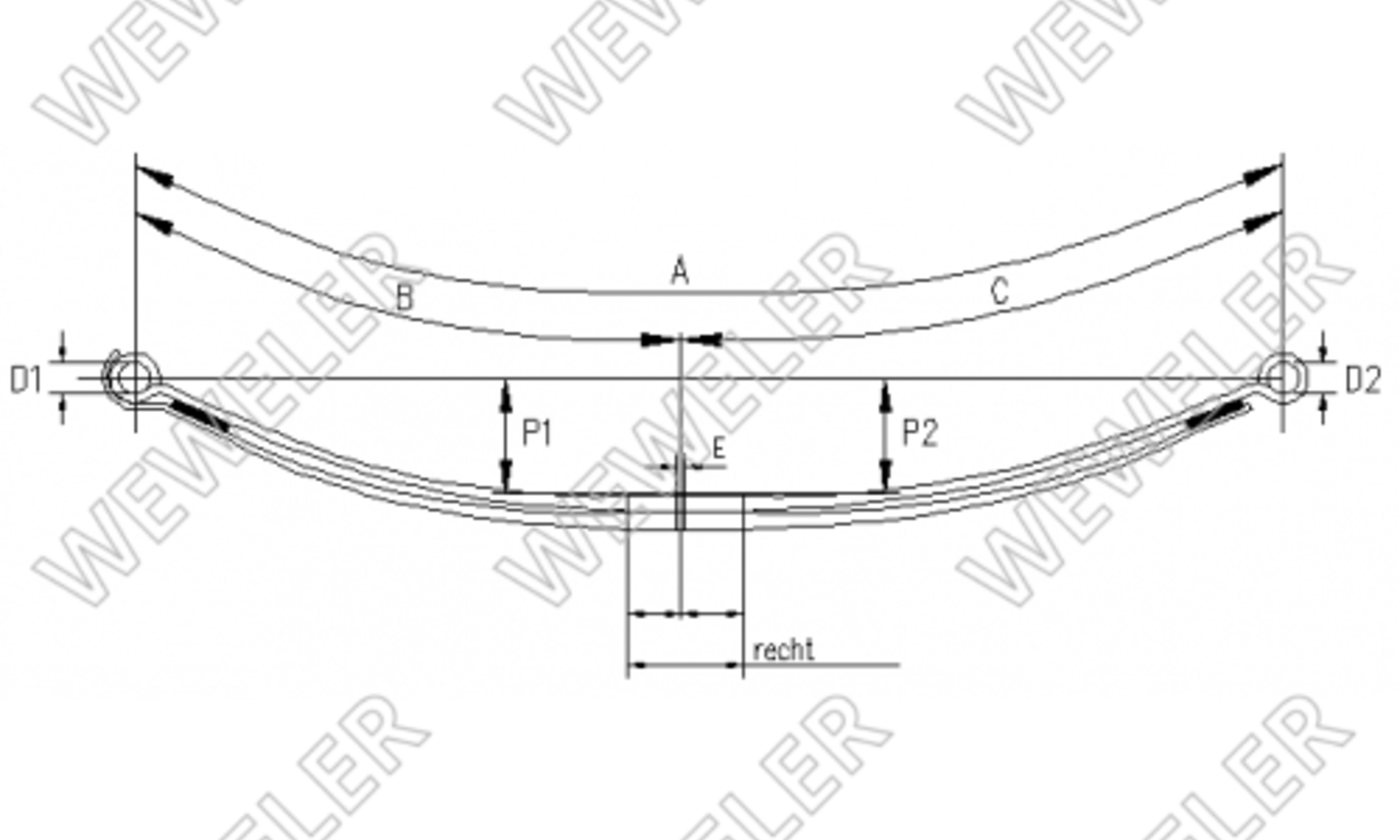 Mercedes Atego Resor Przedni F020T787ZA75