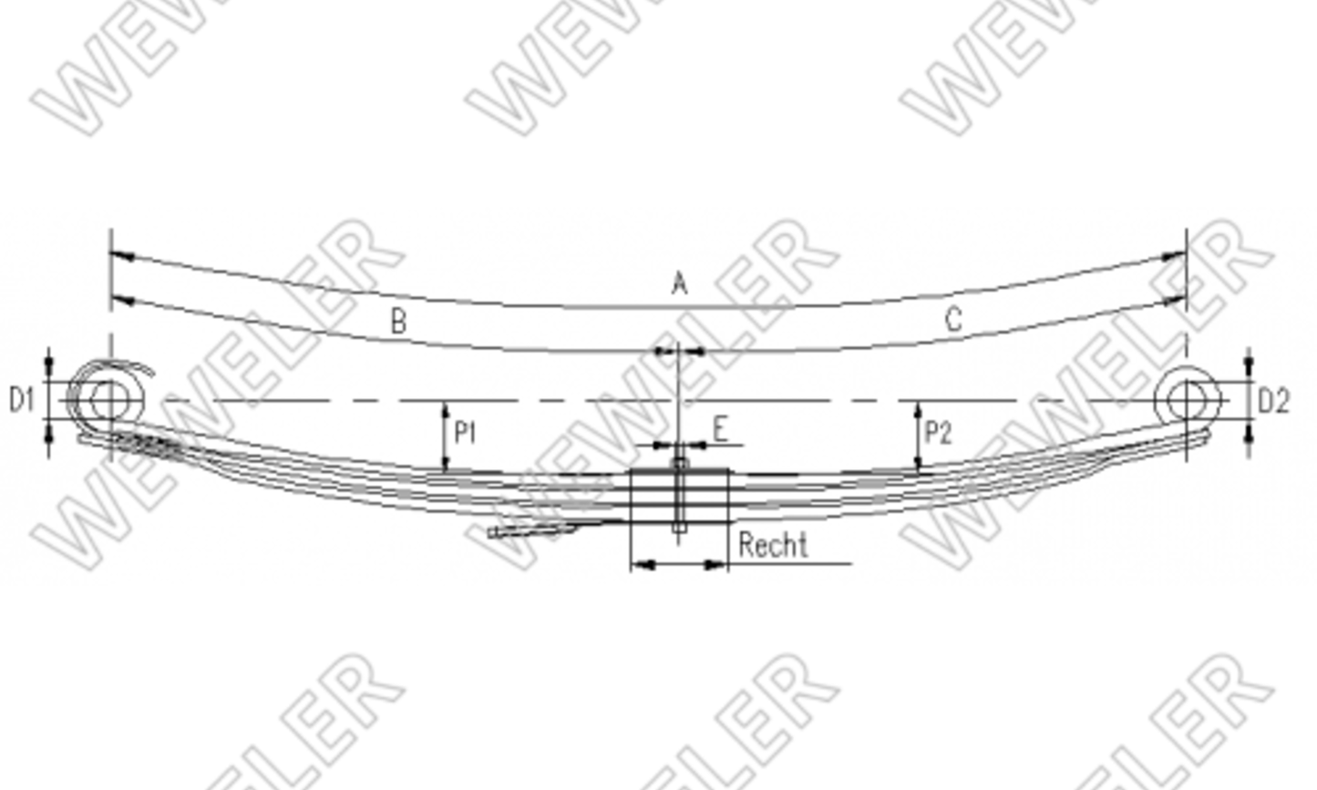 Mercedes Arocs Resor Przedni 3-piórowy F020T851ZA75