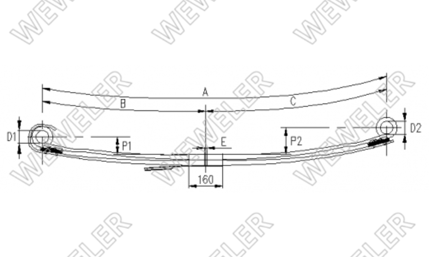 Mercedes Actros Resor Przedni 2-piórowy F020T853ZA75