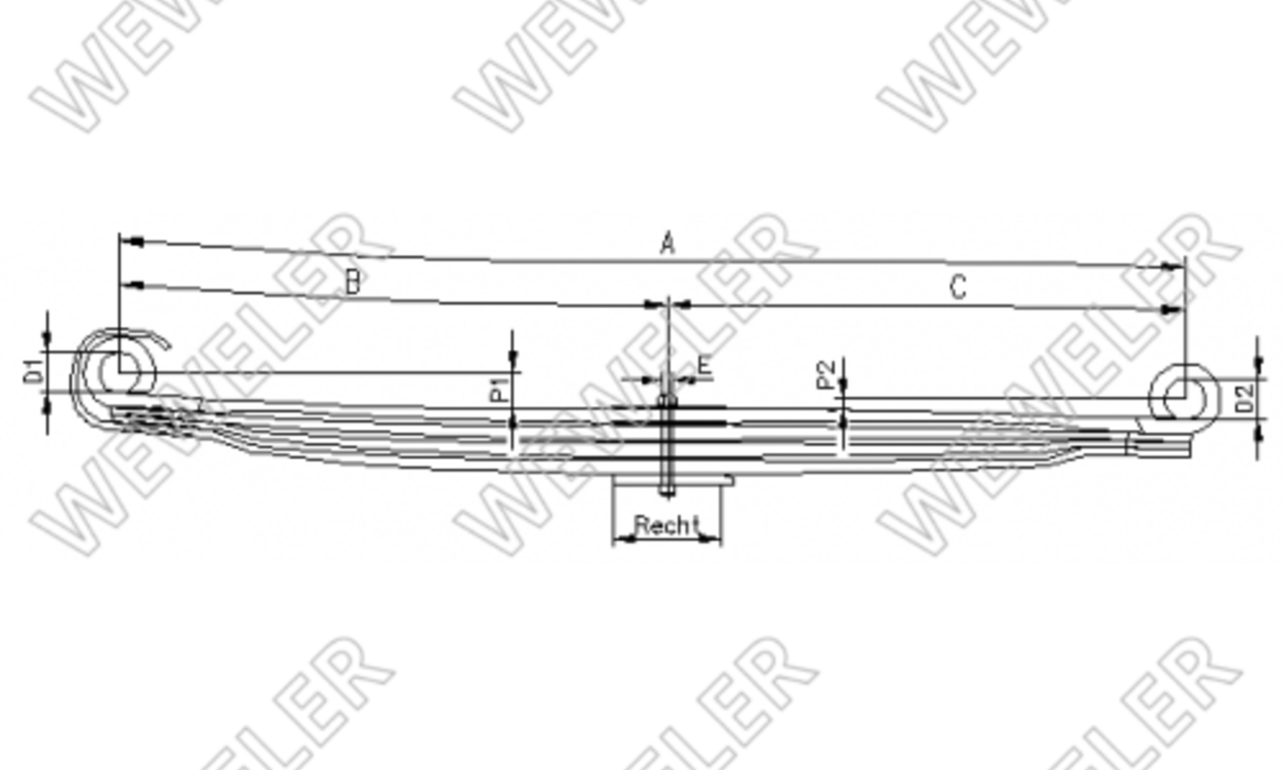 Mercedes Arocs Resor Przedni 4-piórowy F020T859ZA75