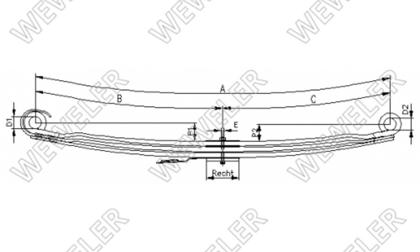 Mercedes Arocs Resor Przedni 3-piórowy F020T867ZA75