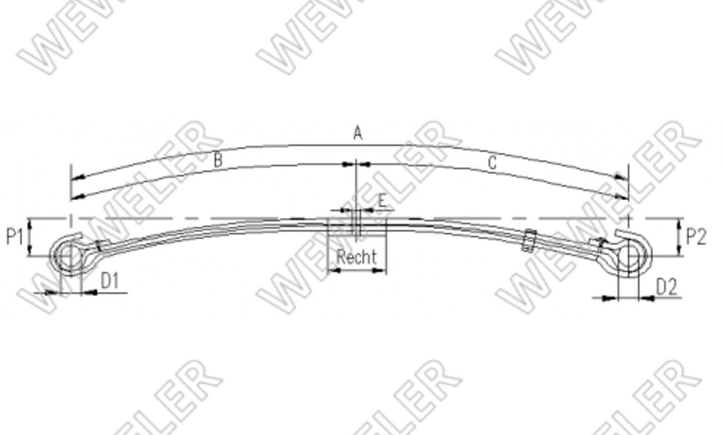 Mercedes Resor Przedni 2-piórowy F020T561ZA75