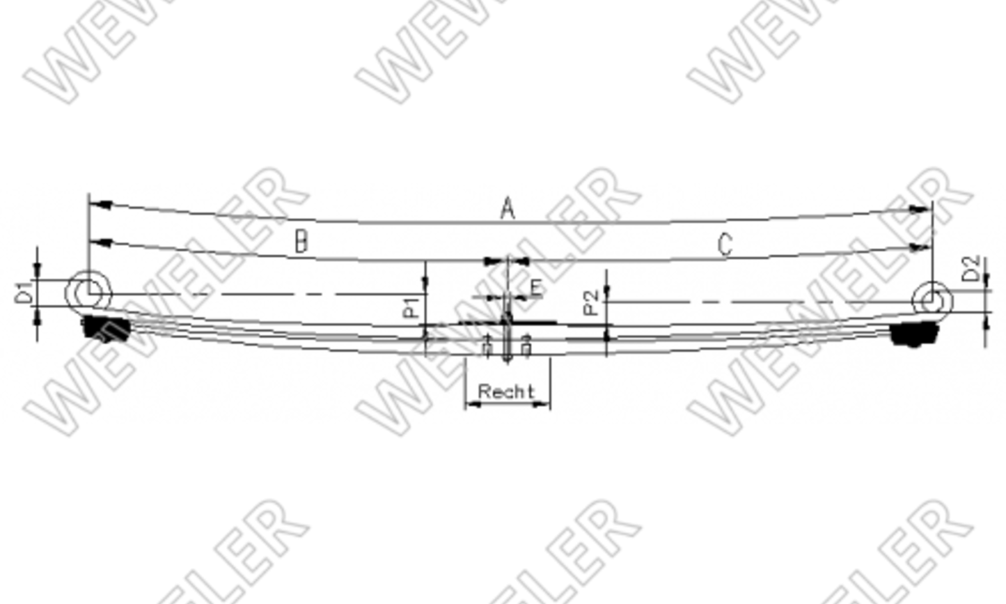 Mercedes Sprinter Tył Resor 2-piórowy F020T968ZA75