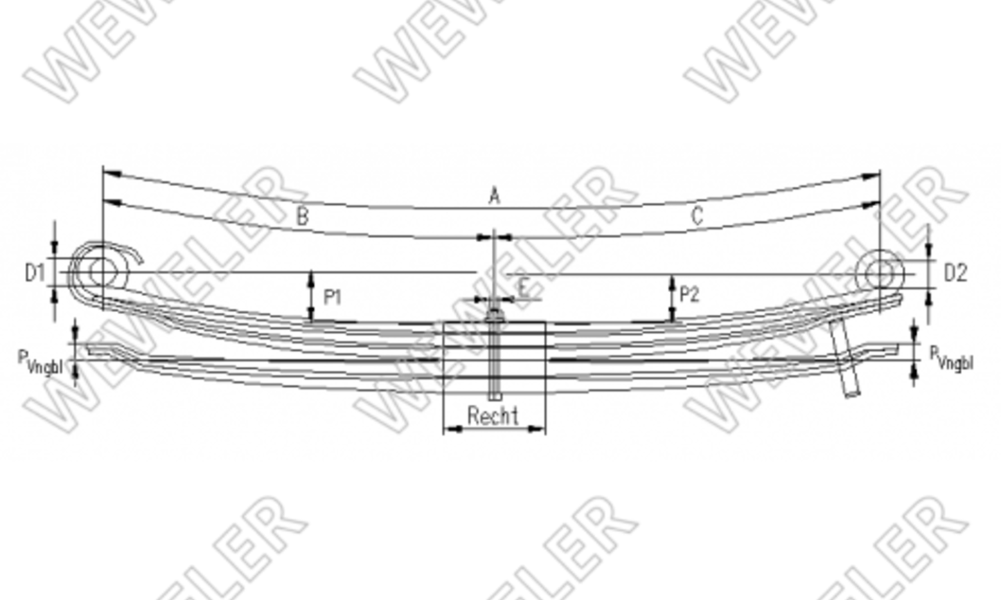 Mercedes Actros Resor Tylny 5-piórowy F021T036ZA75