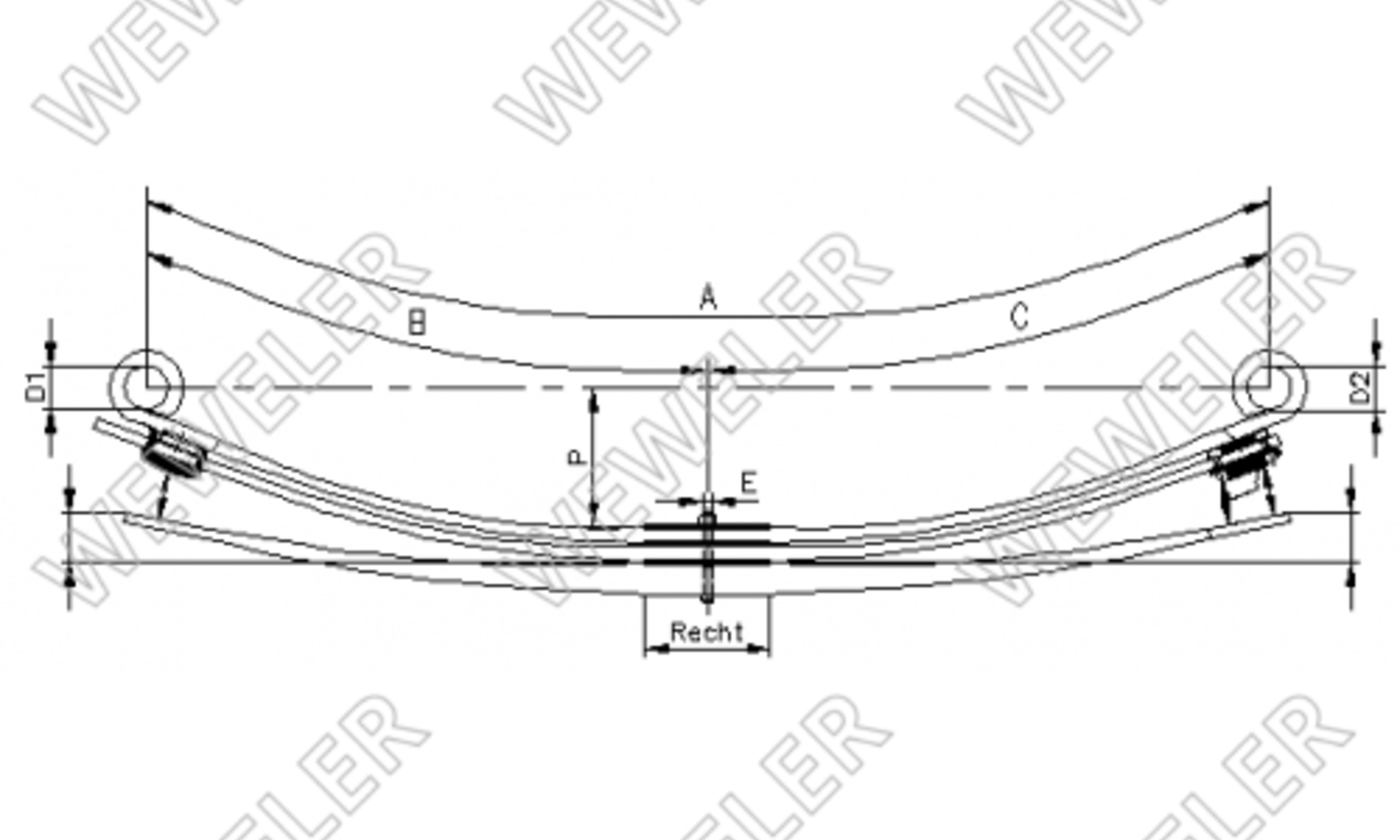 Mercedes Atego Resor Tylny 3-piorowy Euro-6 F021T096ZA75