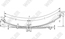 Mitsubishi L200 Resor Tylny 5-piórowy 96/06 A097T036ZA75