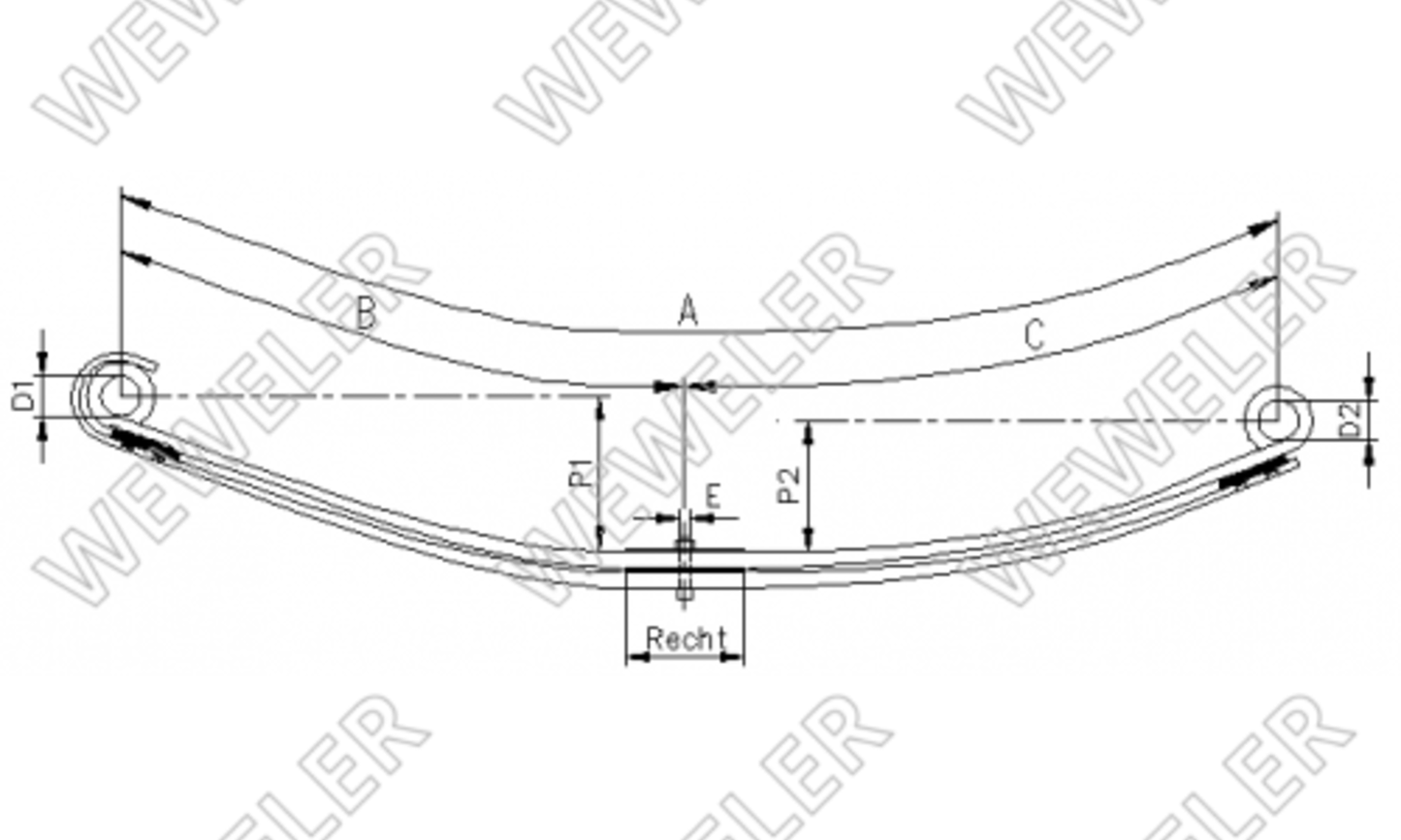 Renault Premium Resor Przedni 2-piórowy F023T173ZA75
