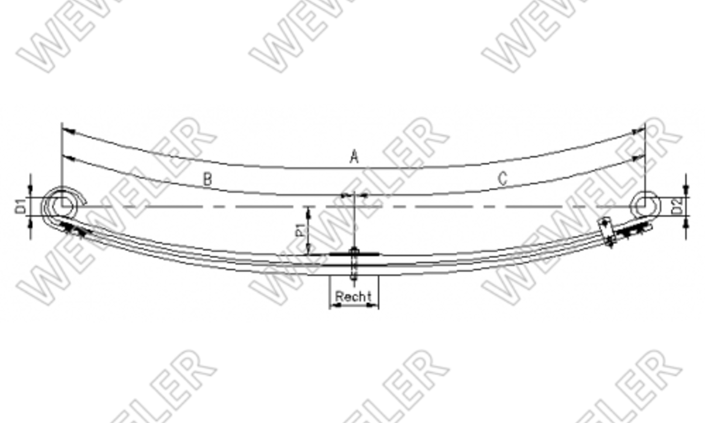 Scania Resor Przedni 2-piórowy Po 2016r. F010T195ZA75