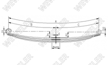 Volvo FH/FM Resor Przedni 3-piórowy F022T363ZA75