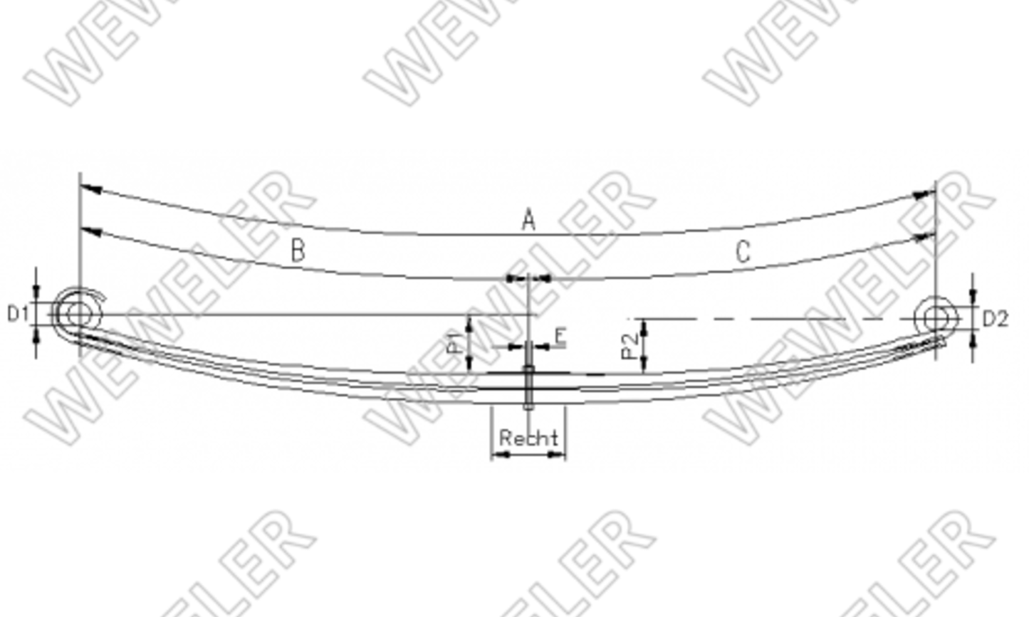 Volvo Resor Przedni 2-piórowy F022T451ZA75