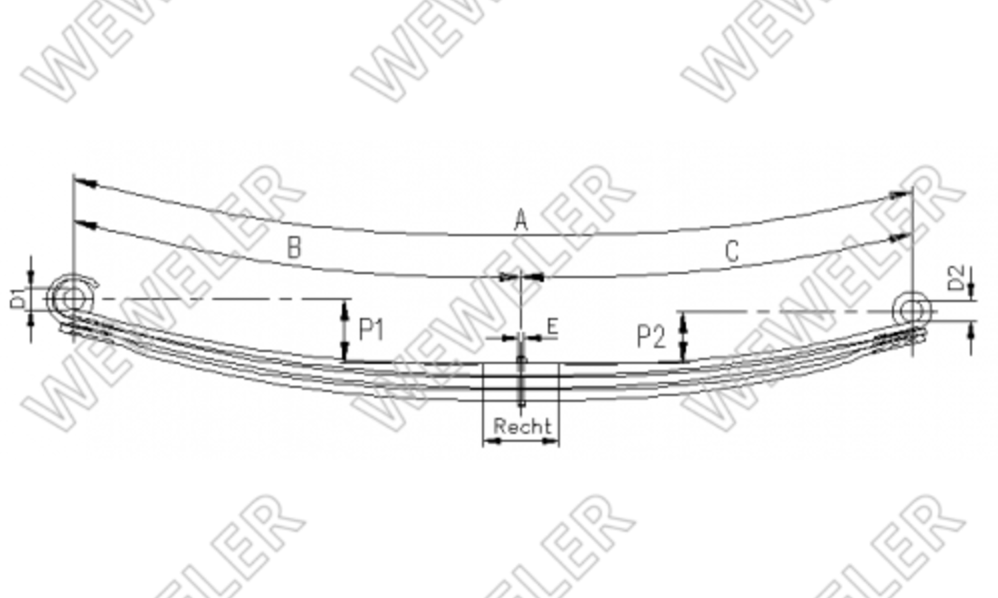 Volvo Resor Przedni 3-piórowy F022T463XA75