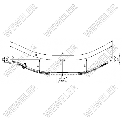 Zestaw wzmacniający resor tylny 2363008 Ford Transit FK037T338ZB